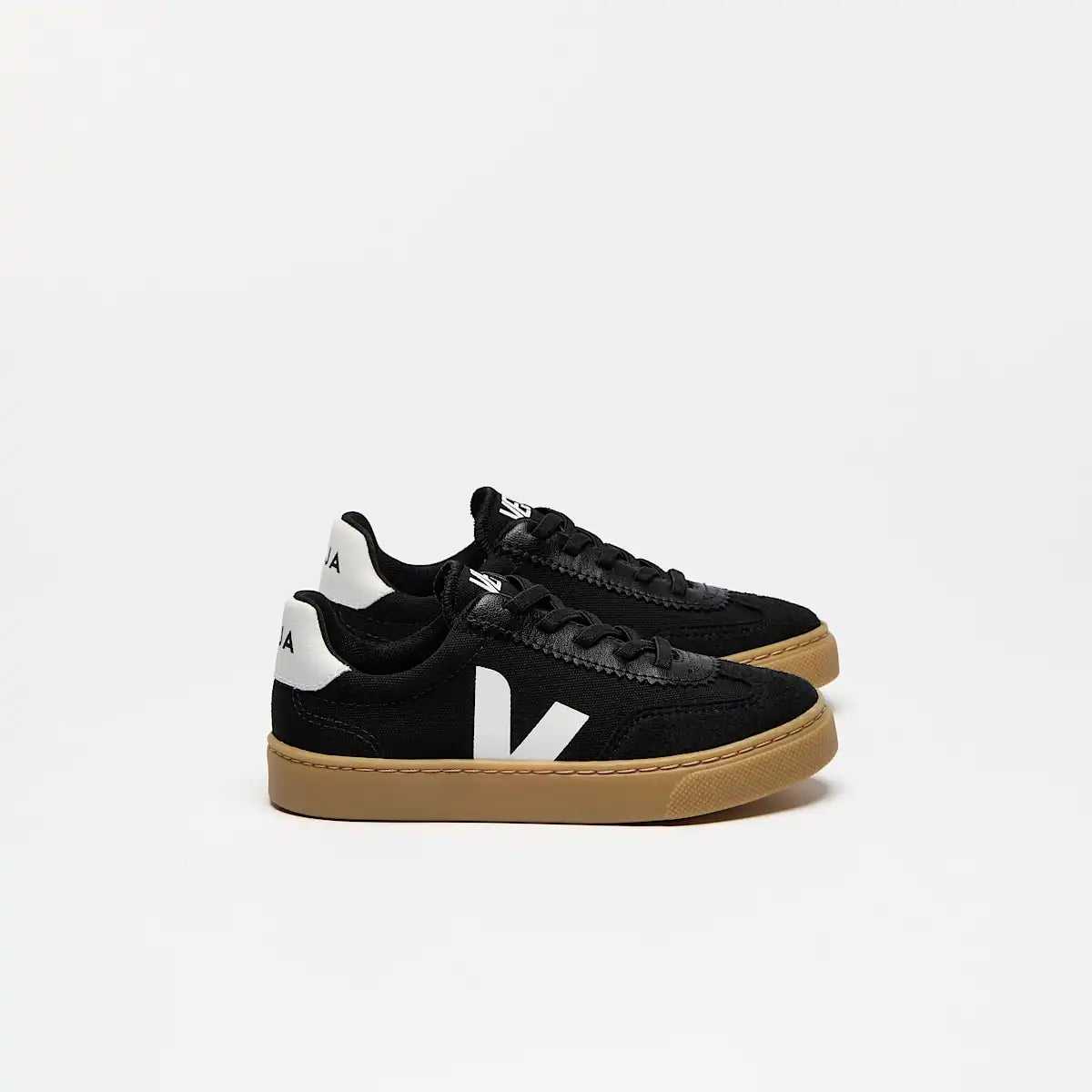VOLLEY ELASTIC LACES CANVAS BLACK WHITE NATURAL