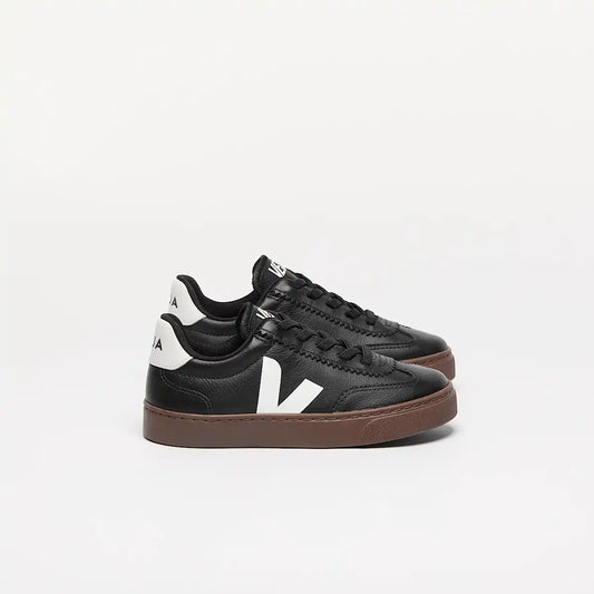VOLLEY ELASTIC LACES LEATHER BLACK WHITE BARK