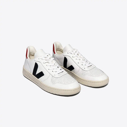 V-10 LEATHER WHITE NAUTICO PEKIN